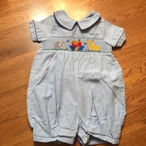 Noah’s Arc smocked boys bubble